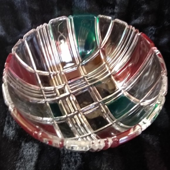 Walther Glas Holiday Plaid Crystal Bowl - Picture 5 of 6